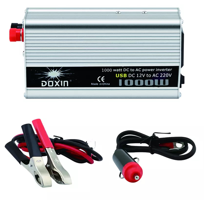 Car inverter 1000W connected to car cigarette lighter plug