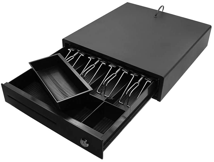 Heavy duty cash drawer till with durable steel plate finish