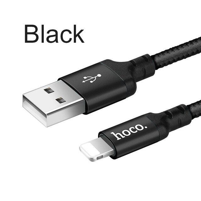 Durable nylon braided lightning cable coiled neatly
