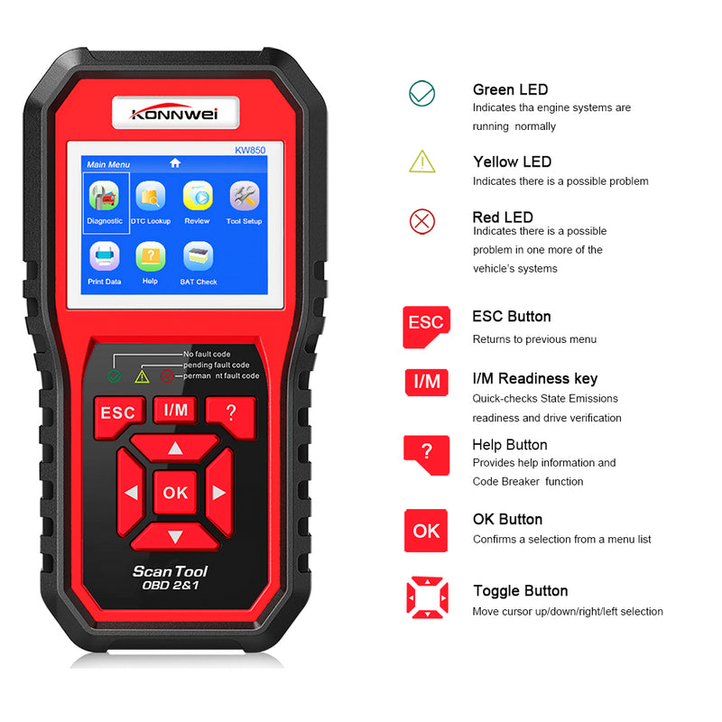 KONNWEI KW850 OBD2 Scanner