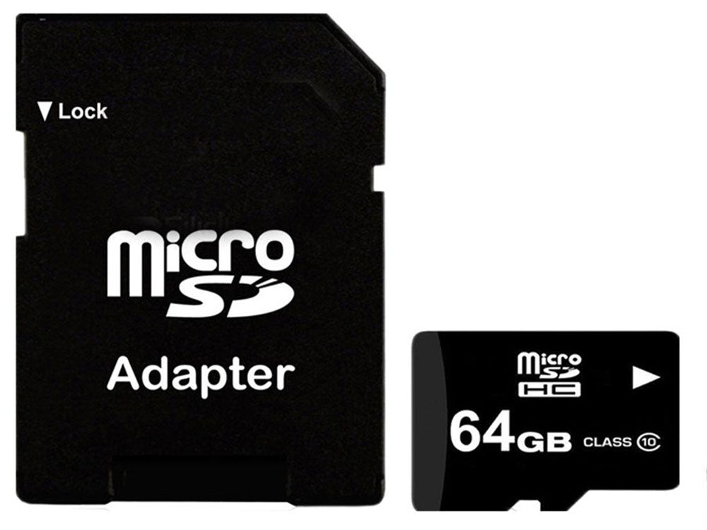 Side view of 64GB Micro SD Card highlighting slim design