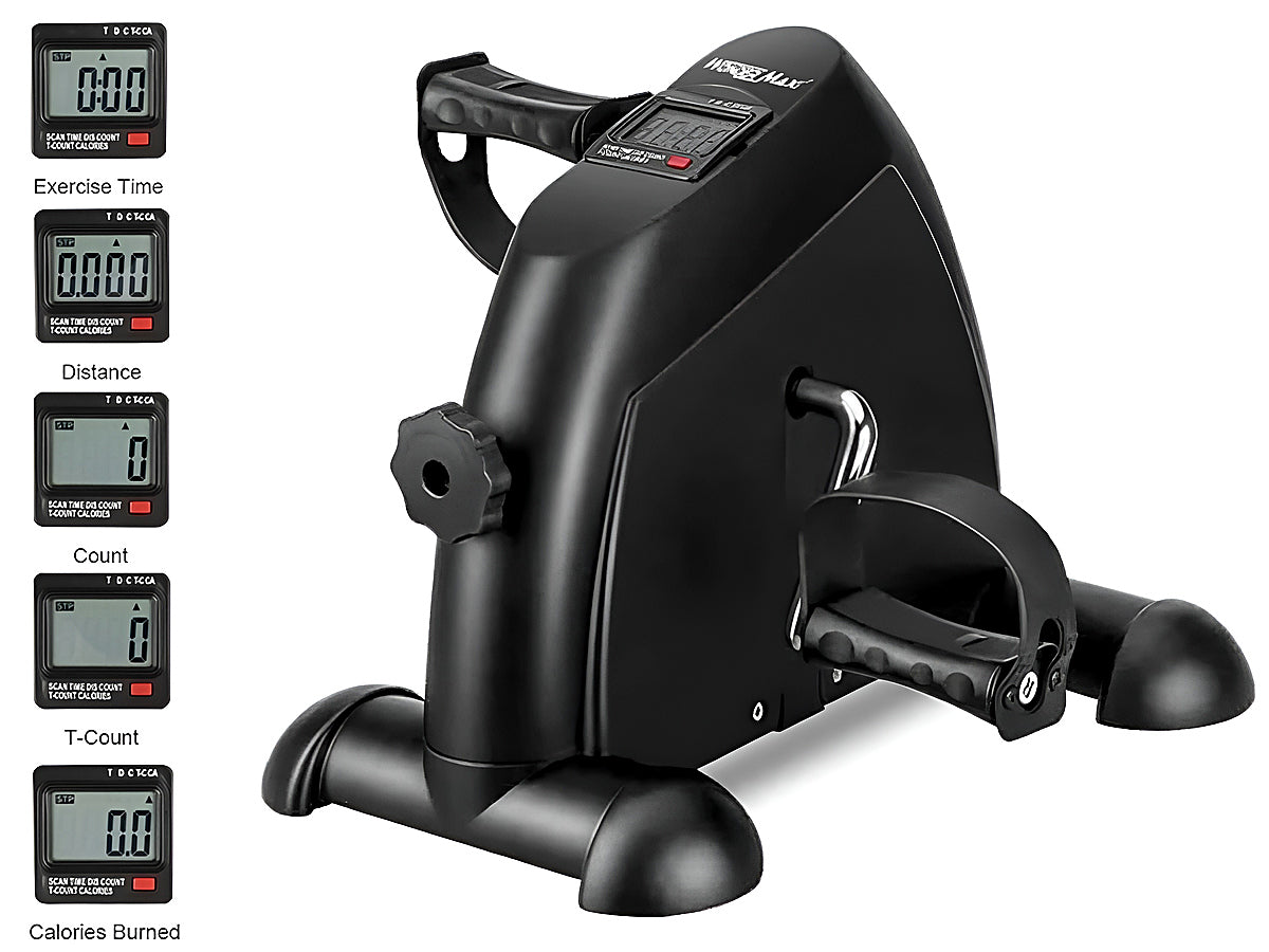 Exercise bike mini cycle black highlighting lightweight design