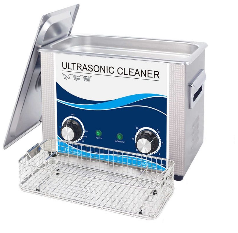 Compact size of heated ultrasonic cleaner 45L on bench