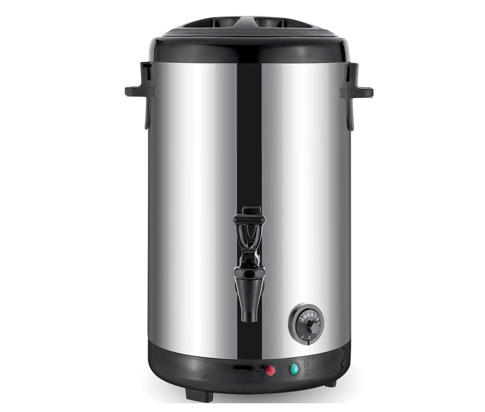 Hot water urn 12L placed on kitchen bench for tea making