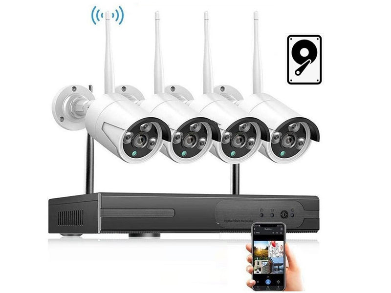 Wireless Security Camera system with 4 Cameras