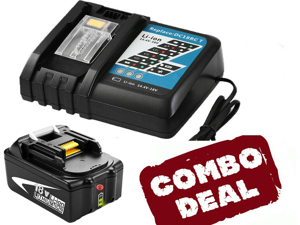 Makita 18V battery pack with durable plastic casing