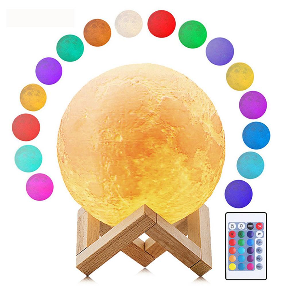 Remote 3D Moon Lamp 20cm