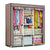 Portable wardrobe NZ with coffee canvas cover front view