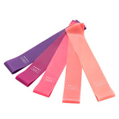 Resistance bands 5pcs set showing all five coloured bands
