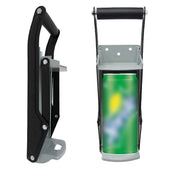 Can crusher showing polished metal handle for comfortable grip