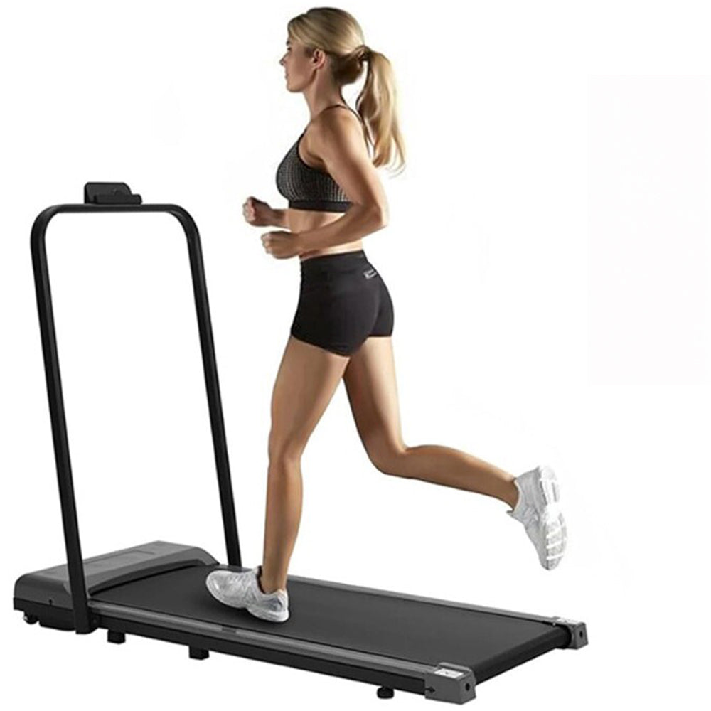 Foldable treadmill home gym quiet motor detail with speed control