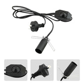 Salt lamp cable with black NZ plug and dimmer switch