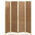 Room divider folding screen showing warm beige bamboo panels