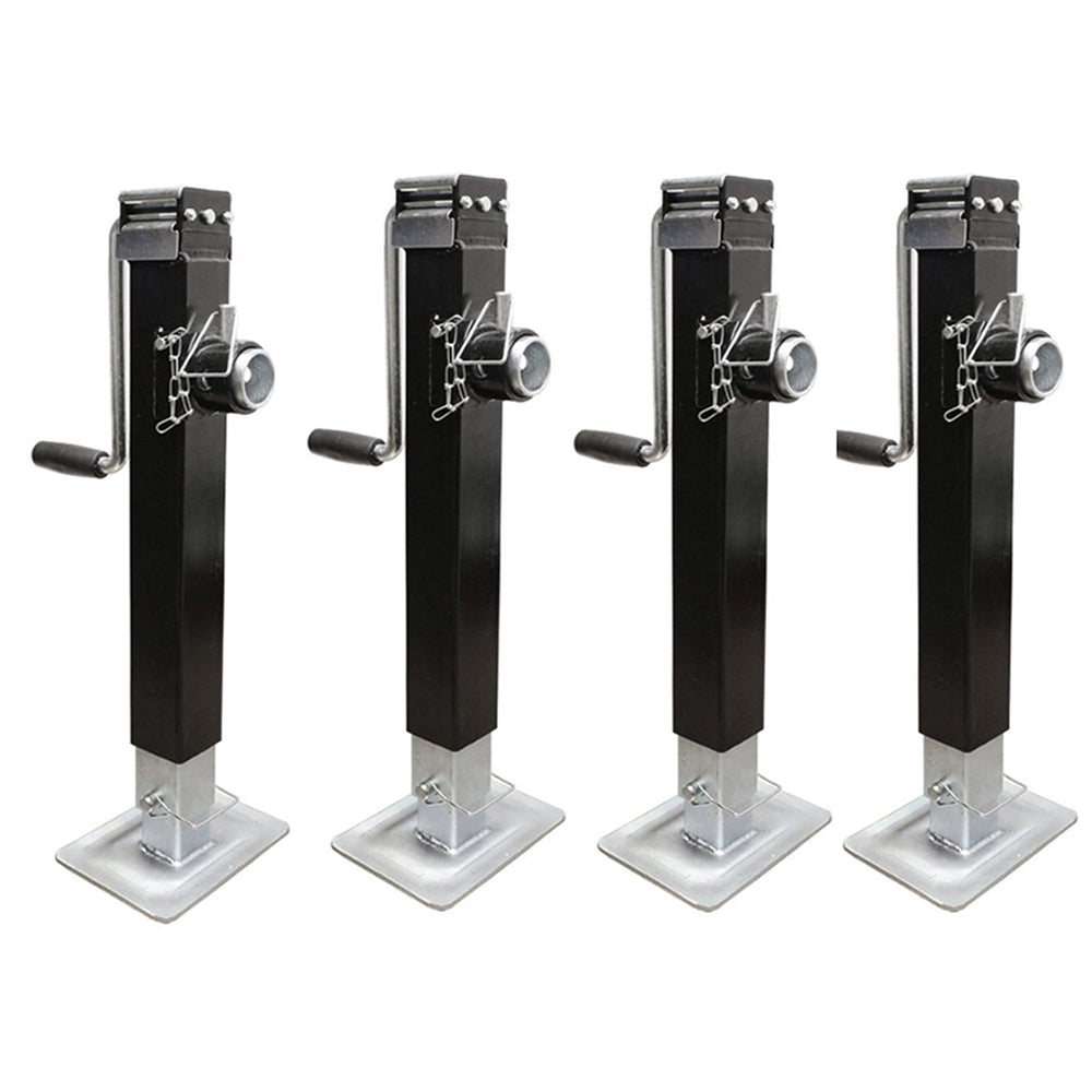 Heavy duty trailer jack with side wind crank type