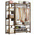 Bamboo wardrobe clothes rack showing natural bamboo colour