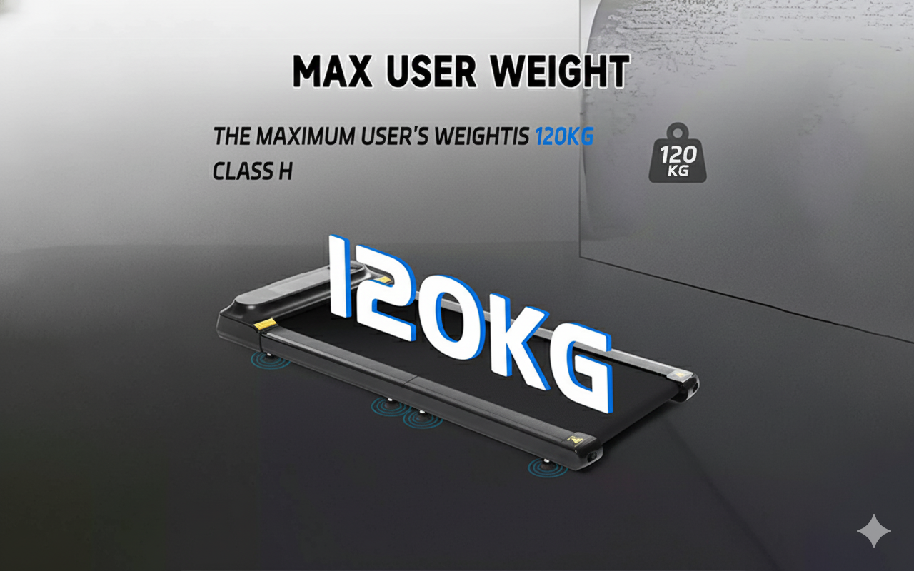 Walking pad treadmill carbon steel frame and ABS material