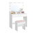 Ziva Dressing Table with Drawers and Lighted Mirror and Stool