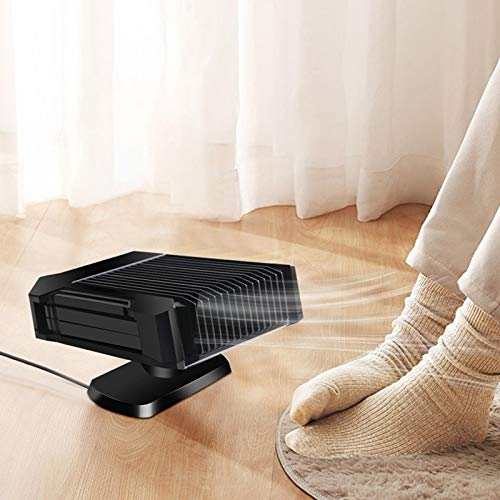 Car heater 12V placed beside user manual and packaging