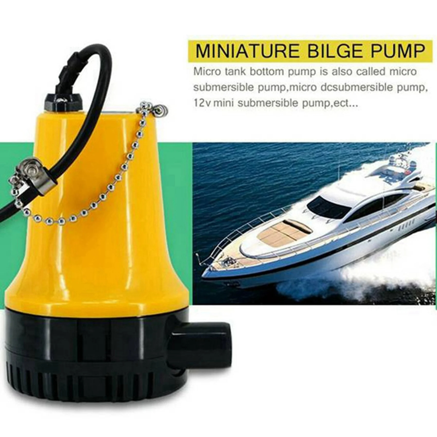 Submersible water pump 24V used in marine bilge water pumping