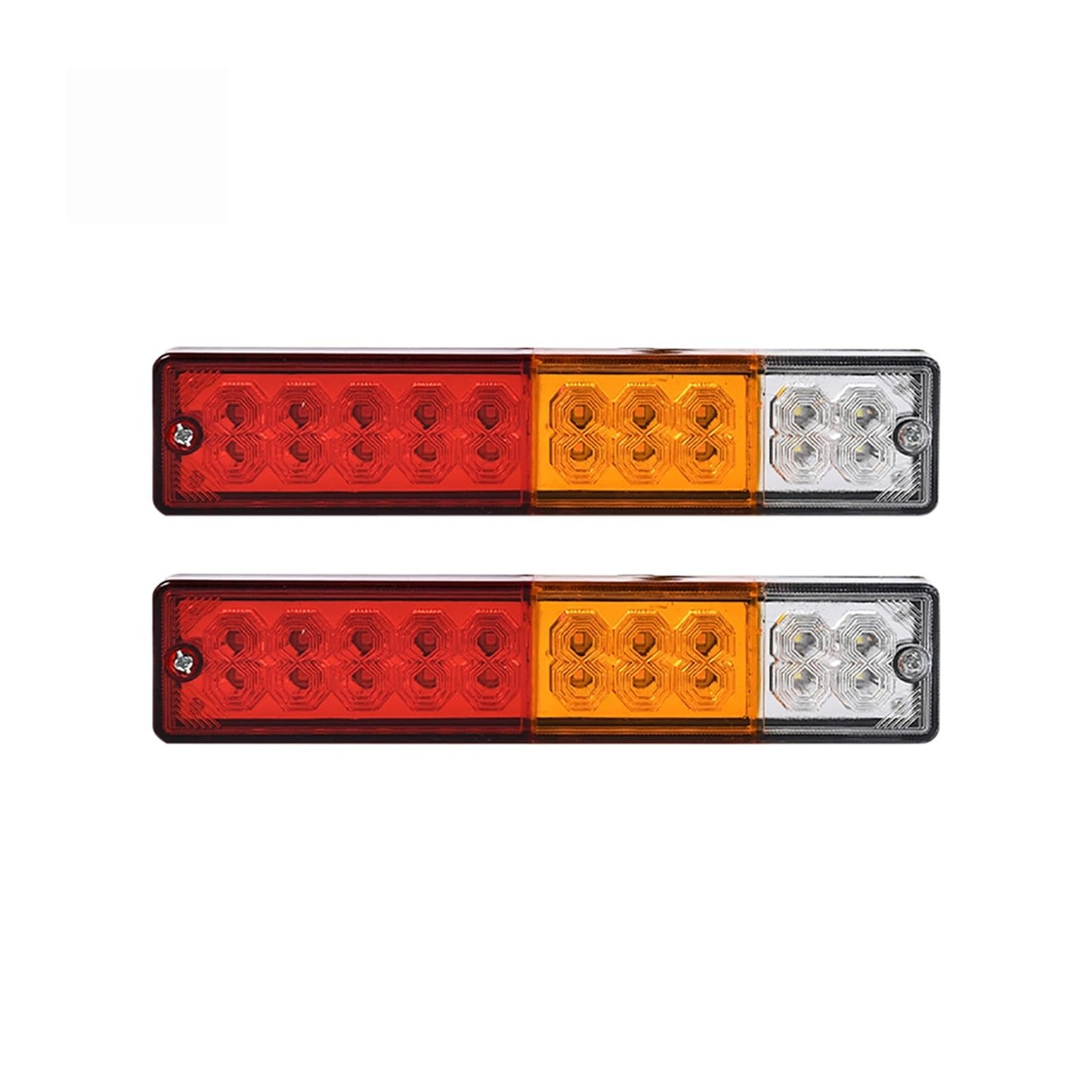 LED trailer tail light showing reverse white LED lights