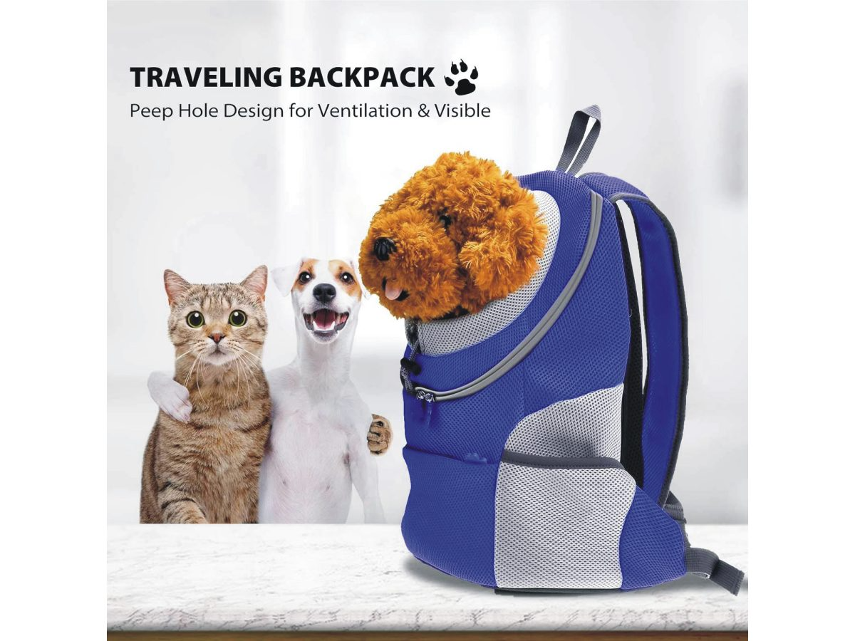 Pet cat carrier backpack bag lightweight design shown on scale