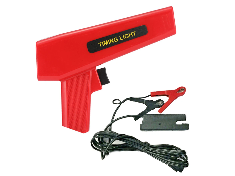 Ignition timing light tester 12V displayed with packaging box