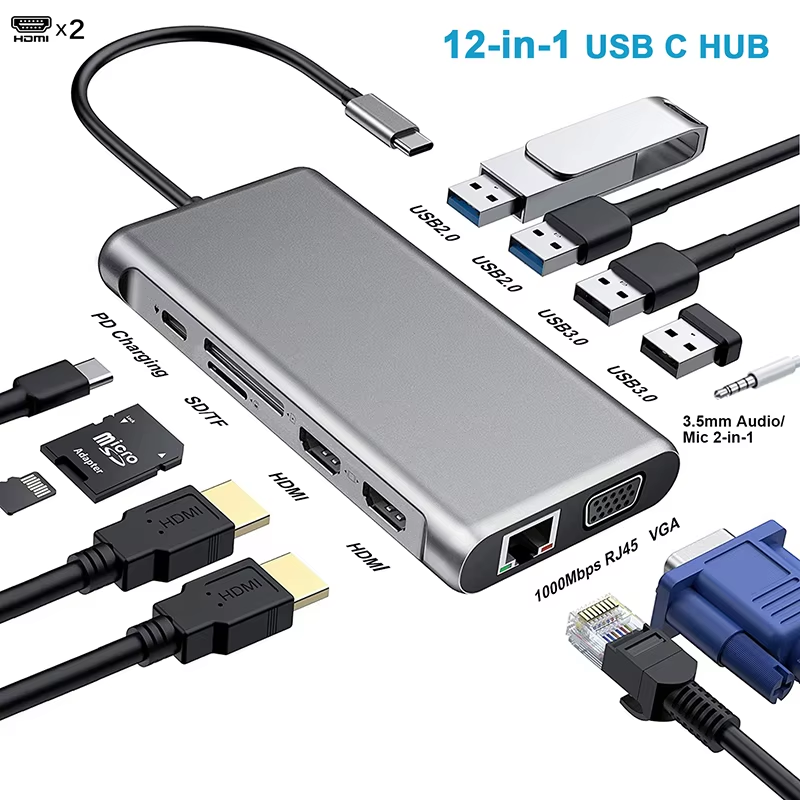 12-in-1 USB C Universal Docking Station