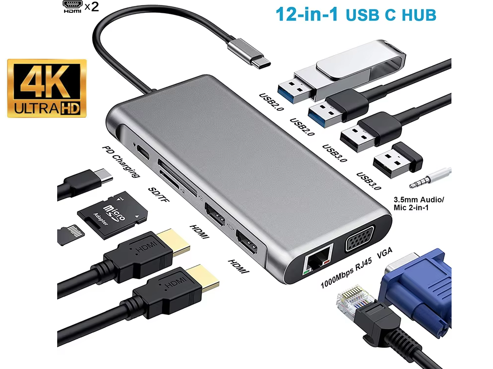 12-in-1 USB C Universal Docking Station