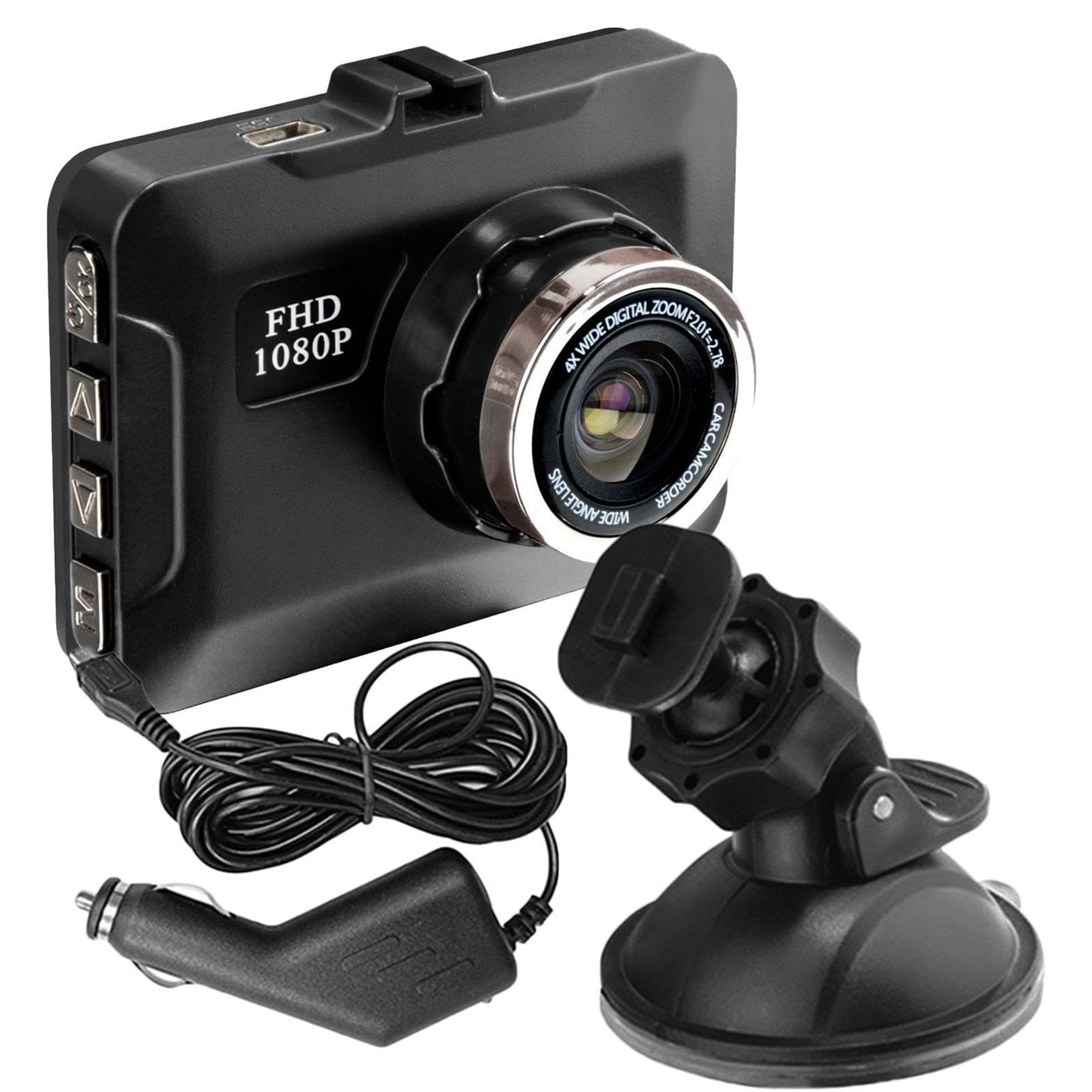 Car dash cam showing loop recording and motion detection