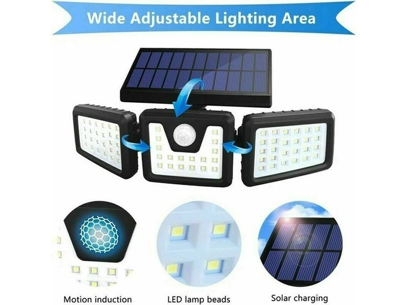 utdoor Solar Motion Sensor Light 74LED