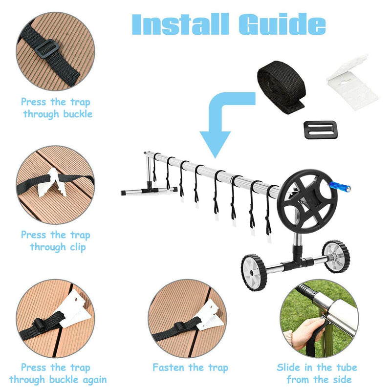 Swimming Pool Cover reel for cover 21 Ft (6.4 M)