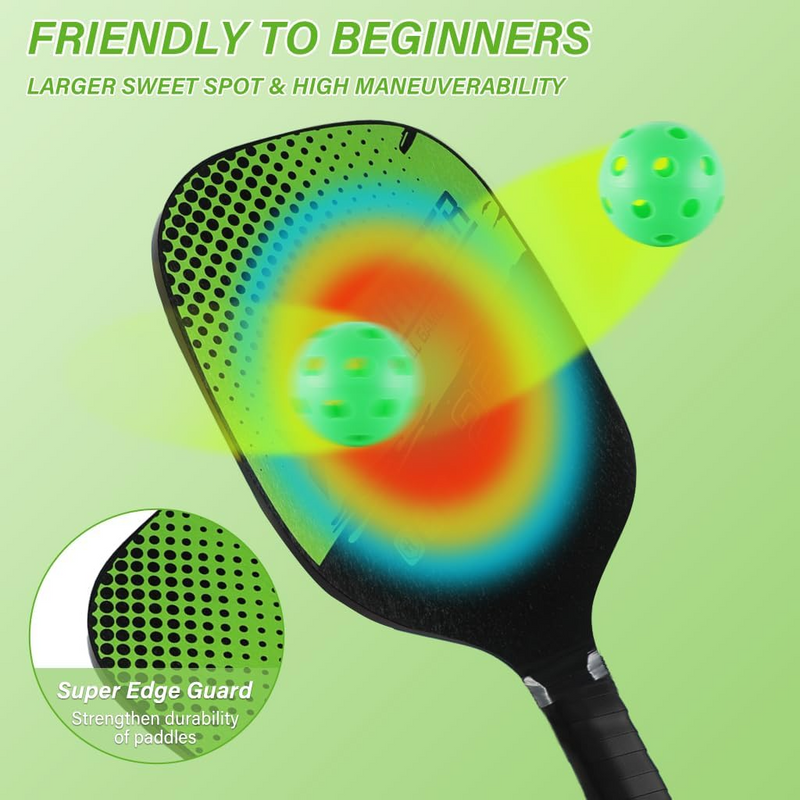 Pickleball Set with 4 Aerodynamic Balls