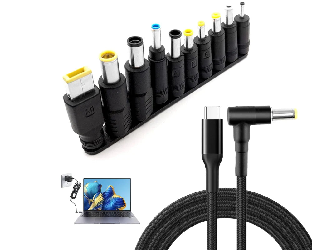 Universal USB-C charger cable highlighting tangle-free design