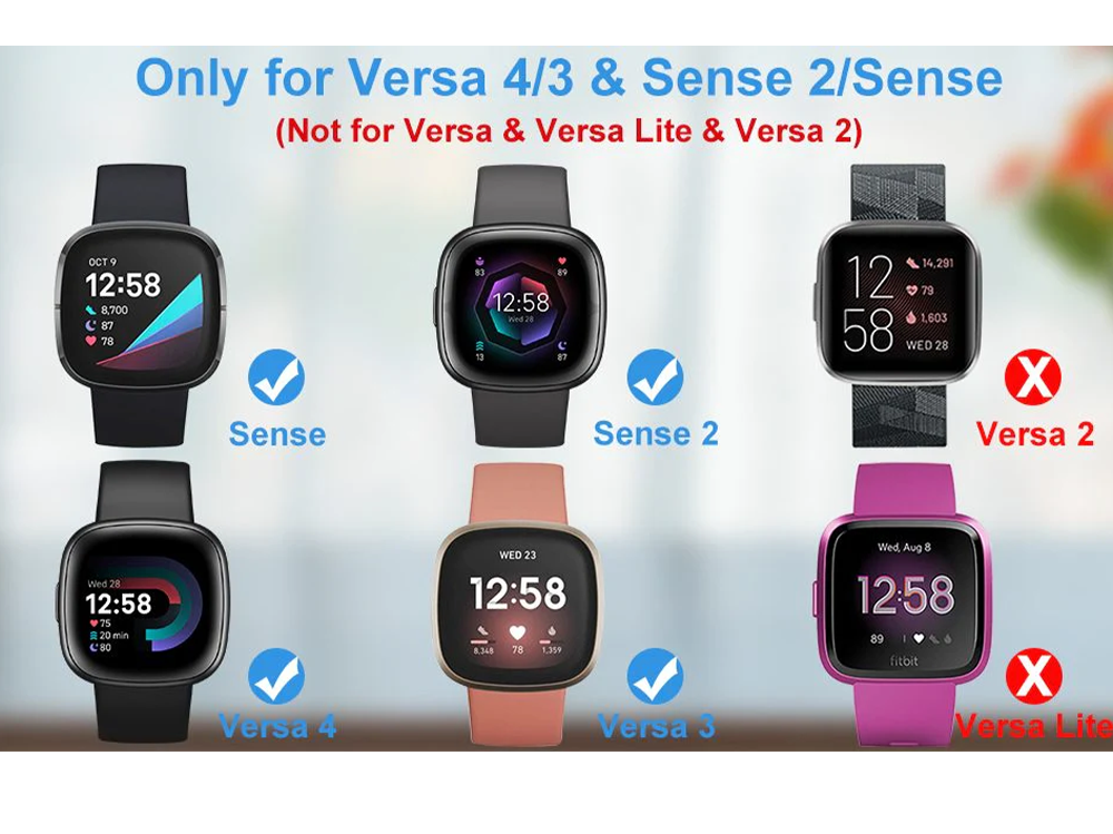 Charging cable for Fitbit Versa 4 showing length and flexible design