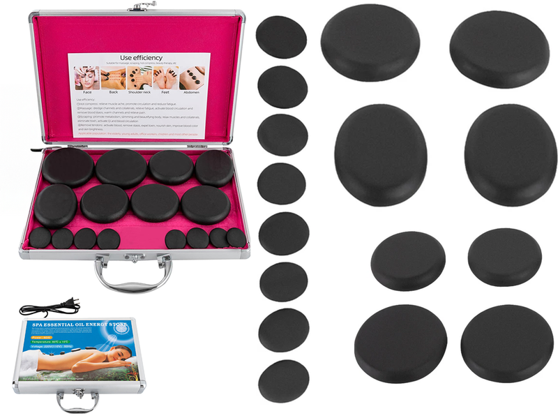 Hot Stones Massage Set with Warmer