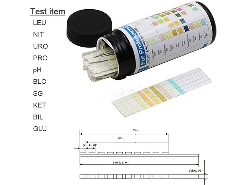 Urine PH Test Strips Protein Ketone Testing Strip