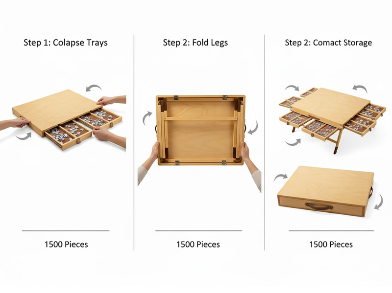 Jigsaw Puzzle Table with Drawers 1500 Pieces