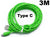 Replacement iPhone Charger Cable 3 Meter Green
