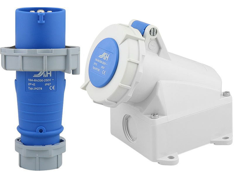 Caravan lead connector plug (Male) and Caravan Surface Sockets Female