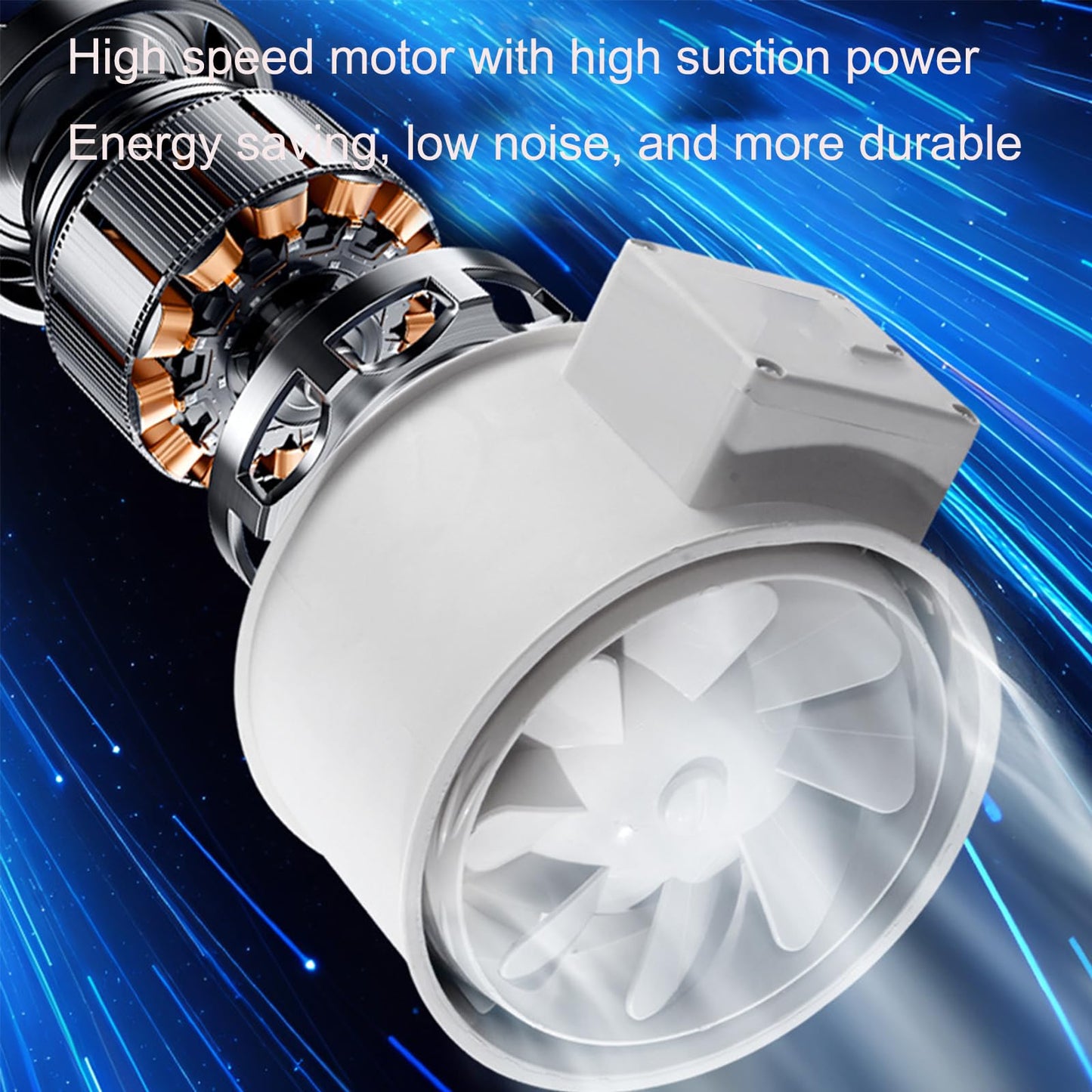 4 inch inline extractor fan exhaust duct highlighting low noise operation