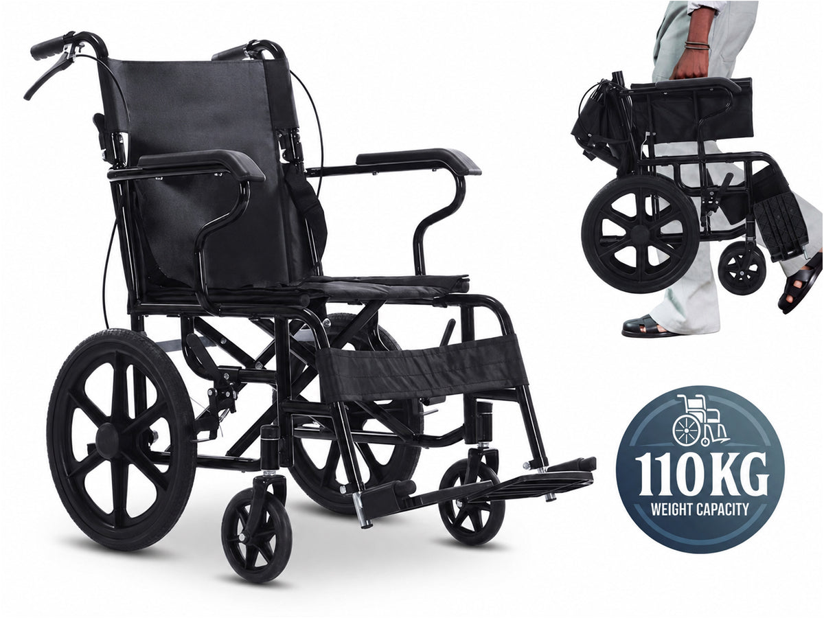 Portable Wheelchair Foldable Wheel Chair 16 Inch