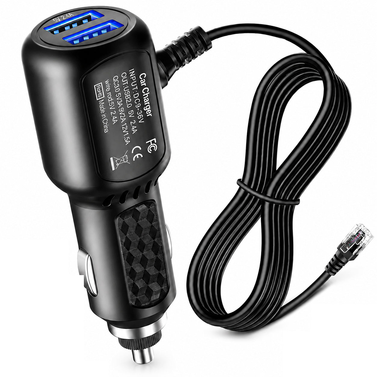 3.5M RJ11 Power Cable Cord for Uniden Escort Beltronics Valentine V1 Radar