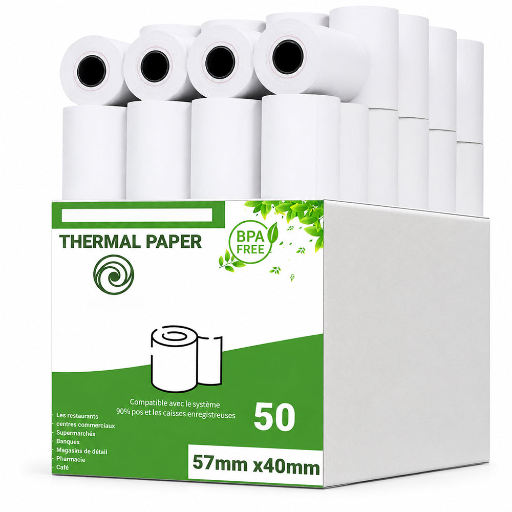 Eftpos Roll 57mm x 40mm Thermal 50 Pack White