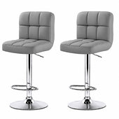 Adjustable Bar Stools Grey (Set of 2)