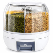 Toque Rice Storage Cereal Dispenser Grain Container Rotating Dry Food Box 10kg