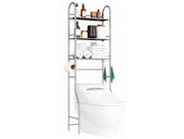 Toilet Storage Rack Organiser 3-Tier Stainless Steel Bathroom Shelf – 155cm
