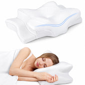 Cervical Neck Pillow – Adjustable Cooling Memory Foam Neck Pillow