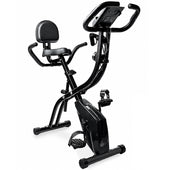 Exercise Bike 2-in-1 Folding Magnetic Upright & Recumbent Bike with Resistance Bands