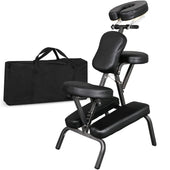 Portable Massage Chair, Travel Tattoo & Salon Spa Chair Black with Soft Face Cradle
