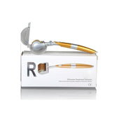 Derma roller 10mm showing titanium needles close up